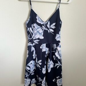 Soprano Navy and White Floral Mini Dress